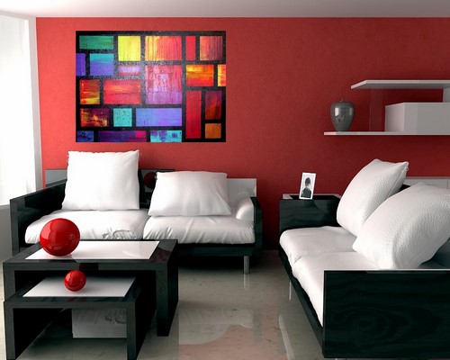 تصميم غرفة المعيشة الحديثة - الأفكار الداخلية الصورة