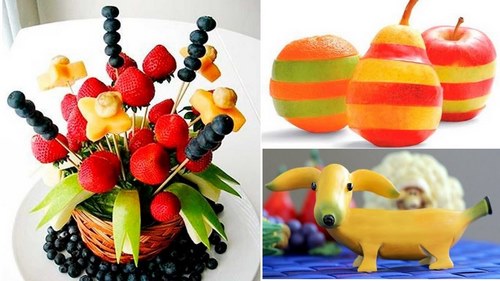 Fruit slicing on the festive table - amazing photo ideas