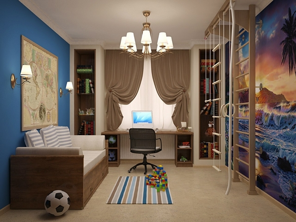 Design élégant d'une chambre d'enfant pour garçons, photos, idées