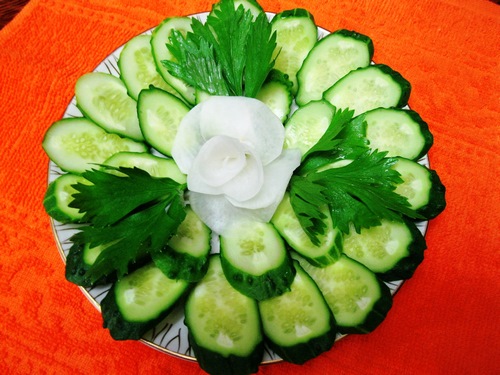 Beautiful vegetable slicing - photo design ideas