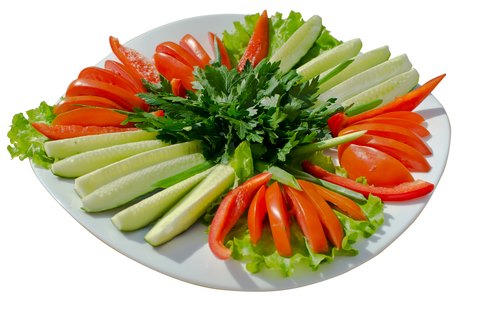 Belles tranches de légumes - idées de conception de photos
