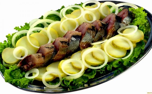 Fatias de peixe - idéias sobre como organizar lanches de peixe na mesa festiva