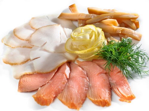 Fish slicing - ideas on how to arrange fish snacks on the festive table