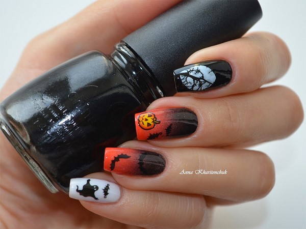 Unusual manicure for Halloween 2019: spectacular nail design ideas in the photo